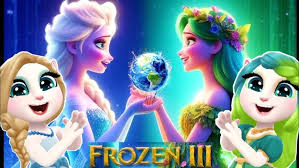 MY Talking Angela 2 frozen of Elsa ❄️ Winter & Anna 💜 spring || cosplay  💖✨🤩 gaming#gameplay