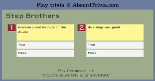 I had a benign cyst removed from my throat 7 years ago and this triggered my burni. Trivia Quiz Step Brothers