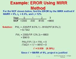 Firstly, utilize the financial calculator cash flow function to find out the present value of the negative cash inputs at a secured rate. Chapter 7 Rate Of Return One Project Lecture