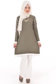 Modahira Tesettur Haki Renk Tunik Modasi Moda Tesettur Giyim Moda Tunik Giyim