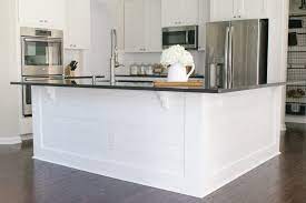 Let's jump into how to give your kitchen peninsula or island a shiplap look for under $25! Easy Affordable Diy Kitchen Island Shiplap Home And Hallow