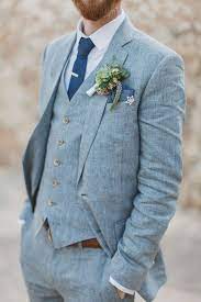 22 wedding suits for grooms, groomsmen, and guests. 25 Trendy And Chic Blue Suits For Grooms Weddingomania