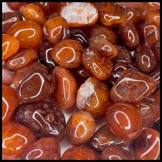 Polished Carnelian Tumbled Stones, AI generated