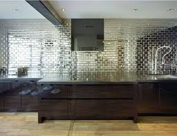 Beveled Mirror Glass Subway Tile Mirror Tile Backsplash Mirrored Subway Tile Glossy Kitchen