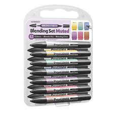 Letraset Promarker Blending Set 12 Pen Blender Muted 801199018438 Ebay
