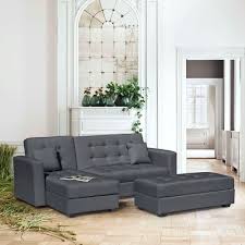 Il divano in questo spazio si caratterizza come un'isola, che. Divano Angolare Con Contenitore E Penisola 3 Posti Madreperla
