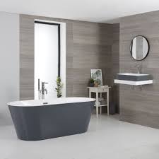 Maybe you would like to learn more about one of these? Milano Altcar Stone Grey Modern Oval Double Ended Freestanding Bath 1695mm X 750mm