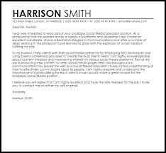 If you're uploading your cover letter to a job site, your signature will simply include an appropriate closing phrase and your full name. Social Media Specialist Cover Letter Sample Cover Letter Templates Examples
