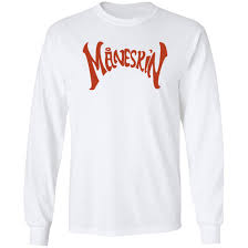 Italian rock band måneskin play with style and flair, utilizing tight musicianship and solid vocals to craft catchy pop/rock tunes. Maneskin Merch Maneskin Logo Navy T Shirt Hoodie Long Sleeves T Shirt Sweatshirt Denaave