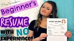 How To Make A Beginner S Acting Resume W No Experience Youtube