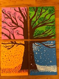 Four Seasons Tree Vier Jahreszeiten Baum Etsy Babycaretips Destinationwedding Homeschoolingideas In 2020 Seasons Art Four Seasons Painting Four Seasons Art