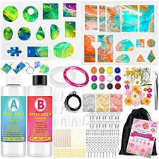 This is a simple kit, good for all beginners and perfect as gifts because of its beautiful packaging. Buy Epoxy Resin Kit For Beginners Jewelry Making Starter Kit Includes Silicone Molds Epoxy Resin Dried Flowers Fine Glitter Gold Foil Flakes Tools Set For Bracelet Pendant Keychain Diy Crafts Online In