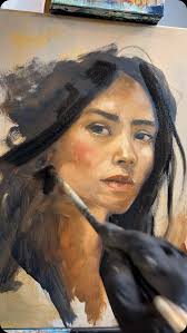 New muse work in progress. Oil painting