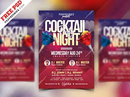 An amount of psd themed designs are so wide that every person will find something useful and interesting! Cocktail Party Flyer Psd Template Psdfreebies Com
