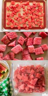 Freeze melon on the baking sheet for at least four hours or overnight. How To Cut A Watermelon Cubes Sticks Wedge Pitchfork Foodie Farms