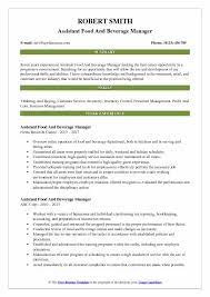 Daniel is studying towards level 3 & 4 certificates in food & beverage. Assistant Food And Beverage Manager Resume Samples Qwikresume
