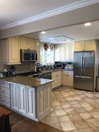 Made of oak can also be whitewashed through a process called pickling. Custom White Wood Kitchen Cabinets Complete Stainless Steel Appliances Kitchen Aid Granite Countertop Little Green Kitchens