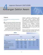 Tidak boleh dicetak atau disiarkan sebelum jam 1800 rabu 21 mac 2007. Bab4 2007 2008 Docx 4 Laporan Ekonomi 2007 2008 Kewangan Sektor Awam Tinjauan Matlamat Pengurusan Makroekonomi Yang Mantap Program Dan Projek Yang Course Hero