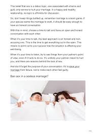 It can include oral sex, hand sex, sensation play, sensual massage, mutual masturbation, and more. How To Cope With A Sexless Marriage