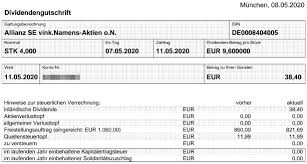 Posted by div2div on 13. Kassenzettel Allianz Dividende 2020 Schwarzgeld