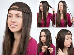 In other words, braided pigtails, french braids can also be used by pulled back hairs securing them in their place. 255 Hairstyle Braid Tutorial Photos Free Royalty Free Stock Photos From Dreamstime