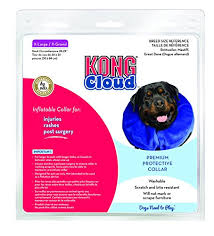 kong cloud collar plush inflatable e collar for injuries rashes and post surgery recovery for large dogs cats