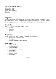 Example entry level resume for student with college degree in neurobiology and biochemistry. Entry Level Cv Template