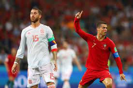 Sergio Ramos Of Spain Looks Dejected As Cristiano Ronaldo Of Portugal Cristiano Ronaldo Ronaldo Cristiano Ronaldo News