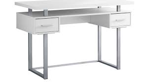 The top is built from engineered wood with a bright white finish that complements the legs and gives the desk a pop of modern style. Berkinshire White Desk Contemporary
