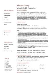 Mental Health Counselor Resume Counselling Job Description