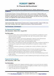 Job description and duties for loan officer. Financial Aid Coordinator Resume Samples Qwikresume