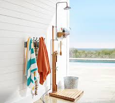 This hydrotools poolside shower is ideal for a quick rinse before getting into the pool or for washing away the chlorine after a swim. Outdoor Shower Pottery Barn