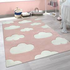 Bunte farben und motive schaffen ein freundliches zuhause. Kinderteppich Wolken Design 3 D Effekt Grau Teppichcenter24