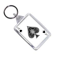 Black Ace Of Spades Keyring With The Ace Of Spades Ace Blackace Playingcards Keyrings Ace Of Spades Keychain