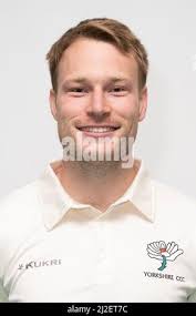 Yorkshire County Cricket Club's Matthew Fisher during a photocall at the  Headingley Cricket Ground, Leeds. Picture date: Friday April 1, 2022 Stock  Photo