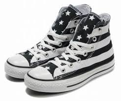 Black And White Striped Converse Converse Chuck Taylor All Star Flag Black White Stripe Hi Sneake Converse Chuck Taylor All Star Converse Chuck Taylor Converse Chuck Taylor High Top Sneaker