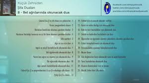 Bel Agrilarinda Okunacak Dua Youtube