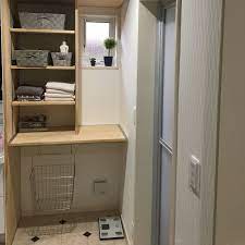 バス トイレ ダイソー 脱衣場収納棚 脱衣場 田舎 などのインテリア実例 2017 09 09 17 26 03 roomclip ルームクリップ 脱衣室 収納 バスタオル 収納 収納