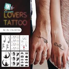 Maybe you would like to learn more about one of these? 2020 Couple Sementara Tato Fashion Keren Seni Tubuh Kecantikan Makeup Hari Valentine Tato Tahan Air Tangan Palsu Tato 10 5x6cm