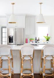 white kitchen french bistro chairs via