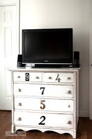 5 drawer dresser chest black wood grain bedroom furniture. Subway Sign Styled Tv Stand Dresser With Reclaimed Wood Shelf