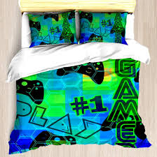 Buy comforters with retro floral pattern designed by belle13. 1 Gamer Duvet Cover Set Soft Comforter Cover Pillowcase Bed Set Unique Printed Floral Pattern Design Duvet Covers Blanket Cover Queen Full Size Buy Online In Antigua And Barbuda At Antigua Desertcart Com Productid