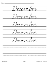 12 Months Of The Year Cursive Handwriting Worksheets Cursive Handwriting Worksheets Handwriting Worksheets Learn Handwriting
