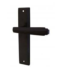 Poignees De Porte Art Deco Alu Noir Mat 195 Mm 1001poignees Votre Specialiste De La Poignee De Porte Poignee De Porte Art Deco Noir Mat
