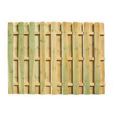 Unbranded 6 Ft H X 8 Ft W Pressure Treated Pine Shadowbox Fence Panel 118830 The Home Depot Fence Panels Shadow Box Fence Wood Fence