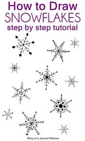 How To Draw A Snowflake Easy Snowflake Drawing Step By Step Tutorial Snowflake Drawing Easy Snowflakes Drawing Simple Snowflake