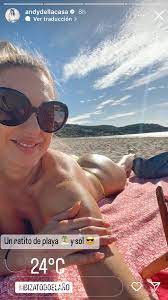 Andrea Dellacasa se lució a cuerpo desnudo en paradisíaca playa de España 