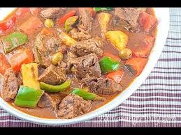 Beef Kaldereta Or Caldereta Is One Of The Top Filipino Recipes Cooked During Fiesta And Birthdays Lear Beef Kaldereta Recipe Kaldereta Recipe Caldereta Recipe
