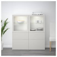Besta Forvaringskombination Med Glasdorr Vit Lappviken Ljusgra Klarglas Ikea Meubel Ideeen Glazen Deur Ikea