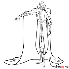 How To Draw Vlad Dracula Tepes - Sketchok Easy Drawing Guides